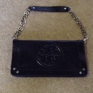 Black leather Tory burch handbag